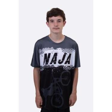 Imagem de Camiseta Masculina HUPI Naja Cinza/Preto-Masculino