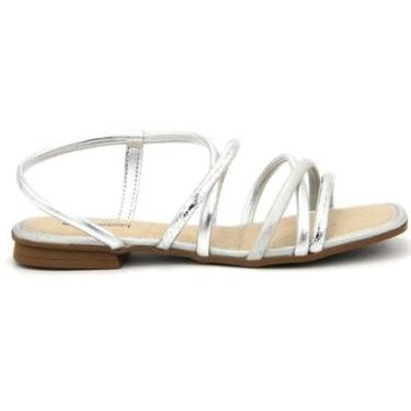 Imagem de Sandalia Feminina Mississipi MC323 Metalizada Baixa Rasteira-Feminino