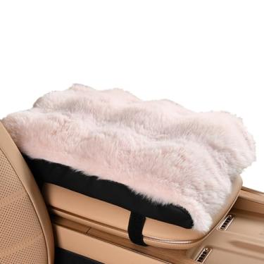 Imagem de Almofada de apoio de braço para carro, caixa de lenços para descanso de braço | Descanso de braço para console central, elegante caixa de apoio de braço de pelúcia, travesseiro de braço