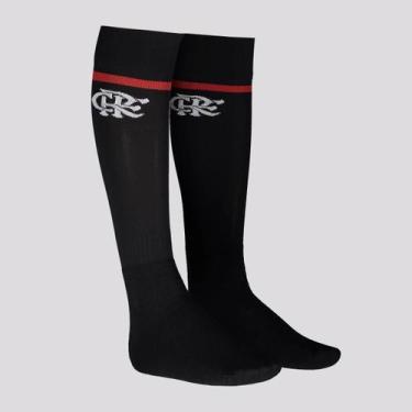 Imagem de Meião Flamengo CRF Juvenil Preto - Rikam, 34-37