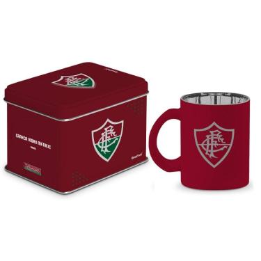 Imagem de Caneca de Vidro Diamond Metalic Lata - Fluminense - 300ml - Brasfoot 