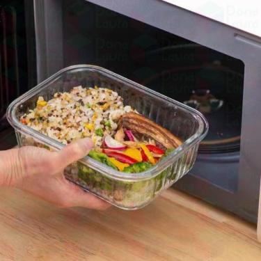 Imagem de Kit Potes Vidro Hermético Fit 1040ml Marmita Lancheira 8 Un - Belo Vid