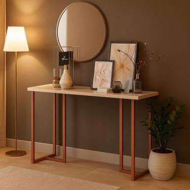 Imagem de Buffet Aparador Sala Hall de Entrada Mali 120cm Mesa Estilo Industrial