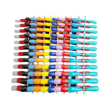 Imagem de 120 Peças De Unhas Postiças Foscas Formato Caixão, Cores Aleatórias, C