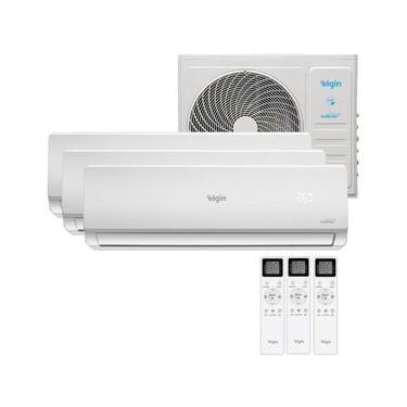 Imagem de Ar Condicionado Tri Split Inverter Elgin 27000 BTUs (2x9000 + 1x18000) Quente e Frio 220V MTQE27C2CB