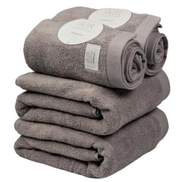 Imagem de Kit 4 Toalha de Banho Buddemeyer Dual Air Cinza