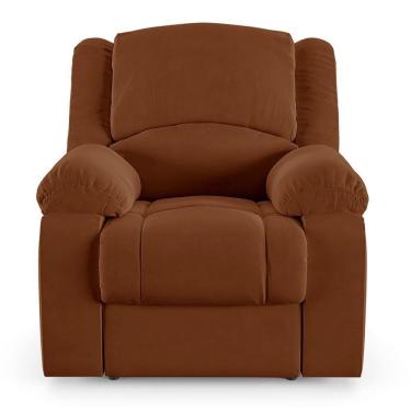 Imagem de Poltrona Do Papai Reclinável Sala De Cinema Barcelona Elétrica Touch Usb Veludo Terracota