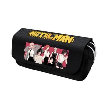 Imagem de Estojo para lápis Mans Pochita de nylon de grande capacidade 20x6x10cm