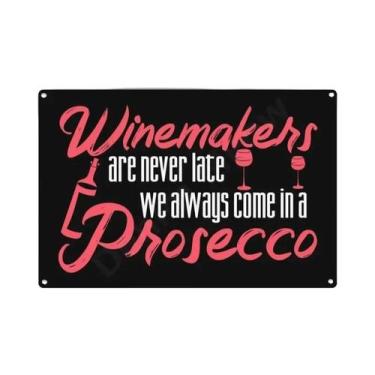 Imagem de Placa De Metal Vintage Prosecco: Decoração Para Pub E Bar, Arte De Par