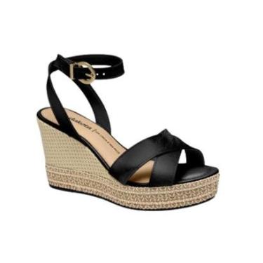 Imagem de Sandália Dakota Y8261 Salto Anabela Granola Fashion - Preta-Feminino