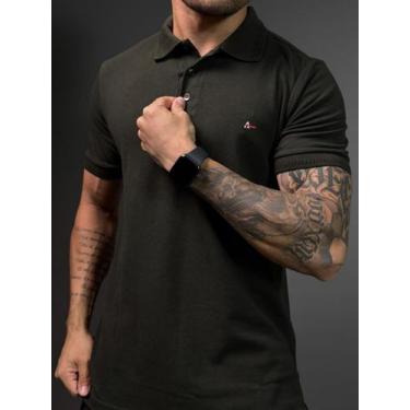 Imagem de Camisa Polo Aramis Algodão Duplo, Verde escuro, M