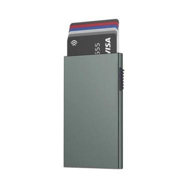 Imagem de Carteira Inteligente Masculina Slim Com Proteção RFID Para Cartões De 