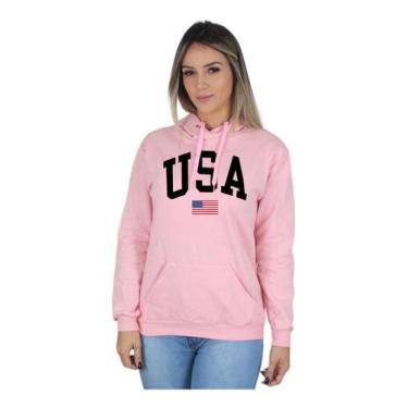 Imagem de Moletom Feminino Blusa De Frio Casual Usa United States - Lucas Lunny,