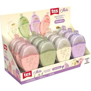 Imagem de Apontador TRIS Giardino com Depósito e Borracha (display com 12 Unidad