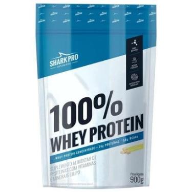 Imagem de 100% Whey Protein - 900g Refil Chocolate Branco - Shark Pro-Unissex