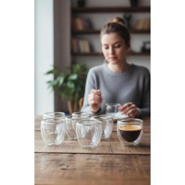 Imagem de Kit 6 Copos Vidro Duplo 85ml Mantenha Temperatura - Congratulations St