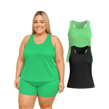 Imagem de Kit 2 Regata Nadador Dry Fitness Academia Plus Size-Feminino
