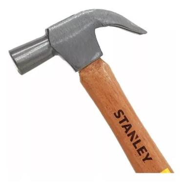 Imagem de Martelo unha cabo madeira envernizado stanley 23mm cabeça jateada lixa
