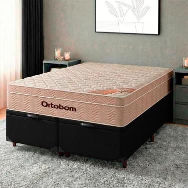 Imagem de Conjunto Cama Box Bau Queen + Colchão Airtech Ortobom