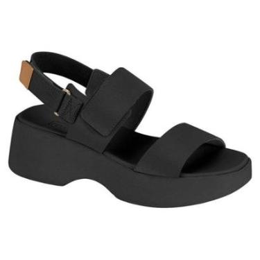 Imagem de Sandália Papete Feminina Preto Camel Moleca 5503.124-Feminino
