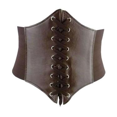 Imagem de Cinto Gótico Feminino Corselet Espartilho Steampunk - A.Cat, Marrom
