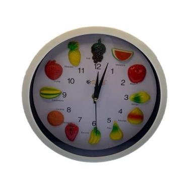 Imagem de Relogio De Parede De Frutas 24cm - Elite, ELT-1363