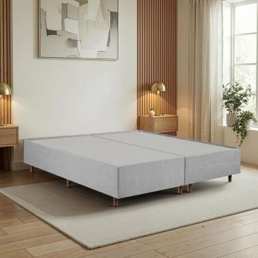 Imagem de Cama Box King em Madeira Eucalipto Base Resistente e Durável Santorini Realeza Espresso...