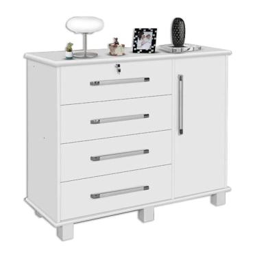 Imagem de Comoda Quarto 4 Gavetas 1 Porta Lisboa