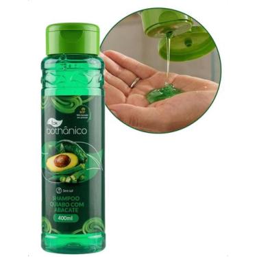 Imagem de Shampoo Quiabo Abacate 400ml Tok Bothanico Sem Sal Cabelos Quimicament