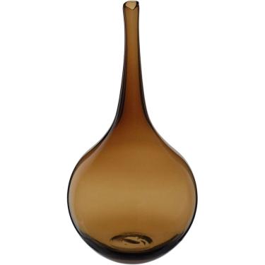 Imagem de VASO DECORATIVO ENFEITE PLANTA GARRAFA VIDRO 33x17x17cm ÂMBAR