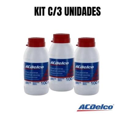 Imagem de Aditivo AcDelco Limpa Para-brisa 100ml Concentrado, 3 Unidades