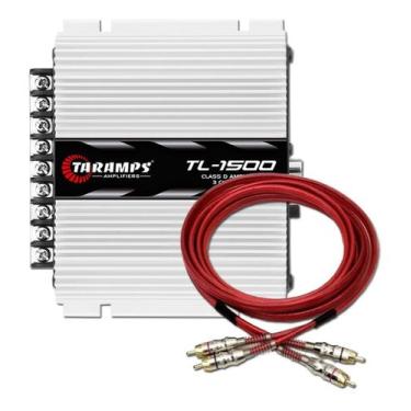 Imagem de Kit Modulo Taramps 1500 3 Canais Potentes Com Cabo Rca S400