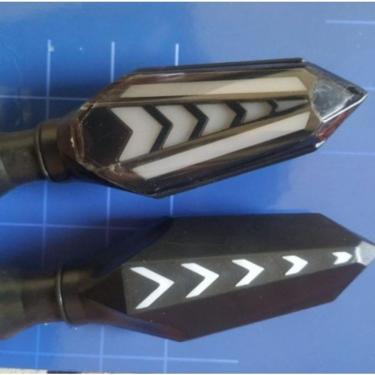 Imagem de Farol LED para Bicicleta e Motos Dianteiro Traseiro Esquerdo Direito Indicador de Mudan...