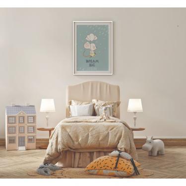 Imagem de Quadro Infantil Decorativo o Pequeno Ratinho Retangular 20x30 em Canvas com Vidro Preto