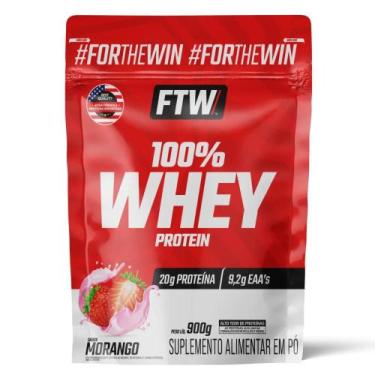 Imagem de Whey Protein 100% Sabor Morango 900g Refil FTW