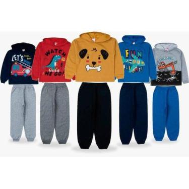 Imagem de Kit 4 Conjuntos Moletom Infantil Inverno Menina ou menino - Piradinhos