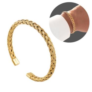 Imagem de Bracelete masculino pulseira regulável não oxida/ presente masculino/ 