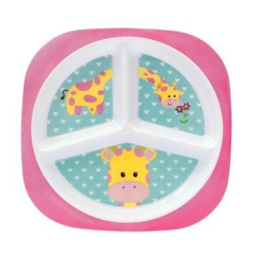 Imagem de Pratinho infantil com divisórias Animal Fun Girafa - Buba