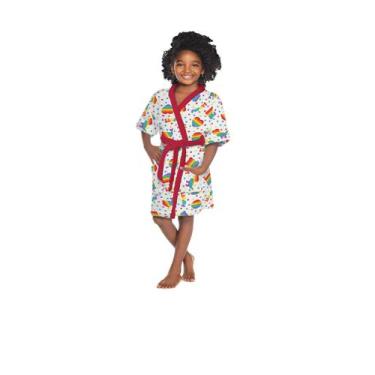 Imagem de Roupão Infantil Felpudo Quimono PP Estampado Lepper, Pop it