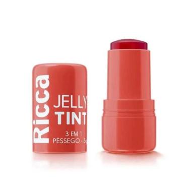 Imagem de Balm Labial Ricca Jelly Tint Pêssego 3 em 1