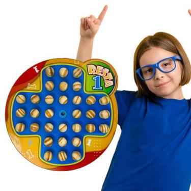 Imagem de Jogo Desafio Resta 1 Brinquedo em Madeira Educativo em MDF - Maninho B