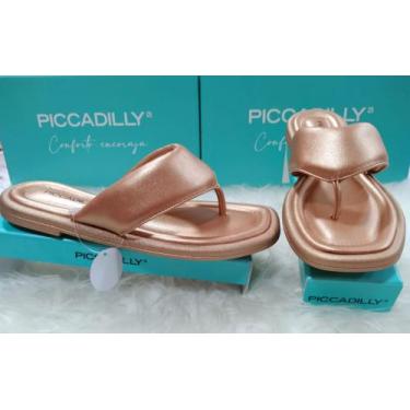 Imagem de Sandalia Rasteirinha da Piccadilly Stretch Soft 532004.6, Ouro rosado 