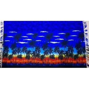 Imagem de Canga De Praia, Saida De Praia, Esteira grande Lisa e estampada - star