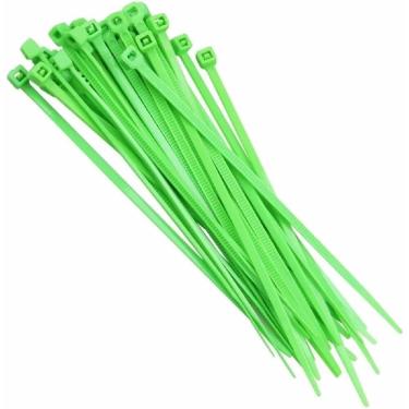 Imagem de Abraçadeira 7306 Verde 3,6x300MM com 50 Unidades para Fios e Cabos em Nylon PA66 Brasfort
