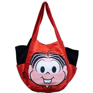 Imagem de Bolsa de Viagem Taimes Monica Turma da Monica Poliéster 34x24x48cm Vermelha Feminina