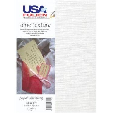 Imagem de Papel linho branco A4 180g com 50 folhas 7102 - Usa Folien