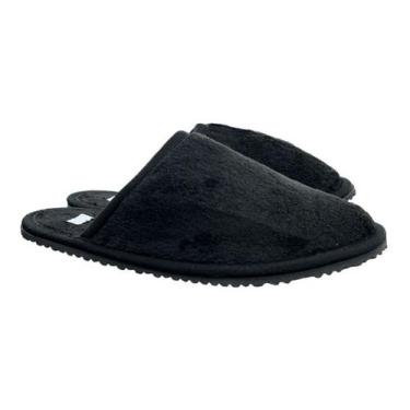 Imagem de Pantufa Feminina Pelinhos Pelucia Confortavel Oferta, Preto, 39/40
