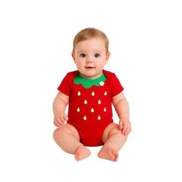 Imagem de Body Bebê Temático Morango Feminino 100% Algodão. - DS LOJA, M