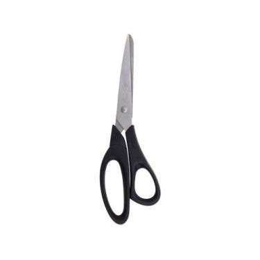 Imagem de Tesoura Multiuso De Inox Basic Preto 8'' Na Cartela - Oem, 8.1/2"