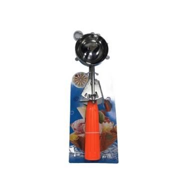 Imagem de Colher Para Sorvete inox com ejetor e cabo plastico 23cm - Dalla Valle